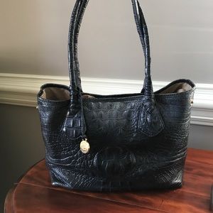 Brahmin bag - Black/dk grey - good used condition
